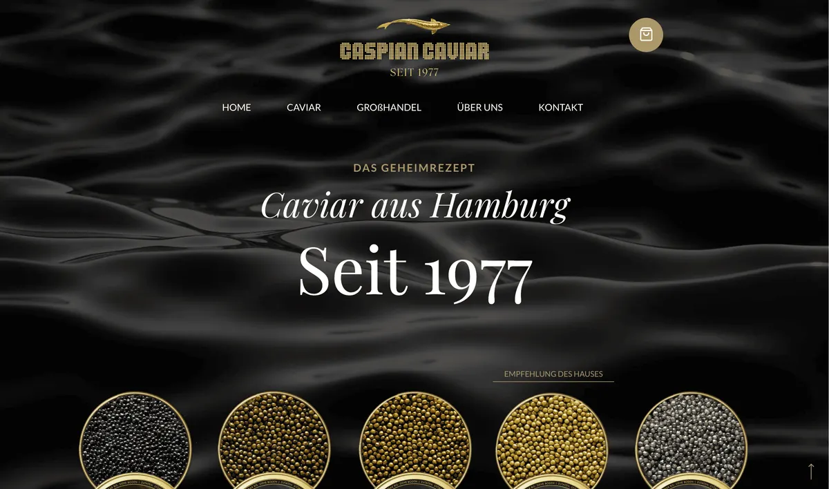 Caspian Caviar — Brand Website von futrlab