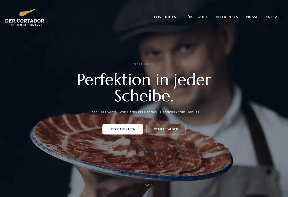 Der Cortador — Brand Website von futrlab