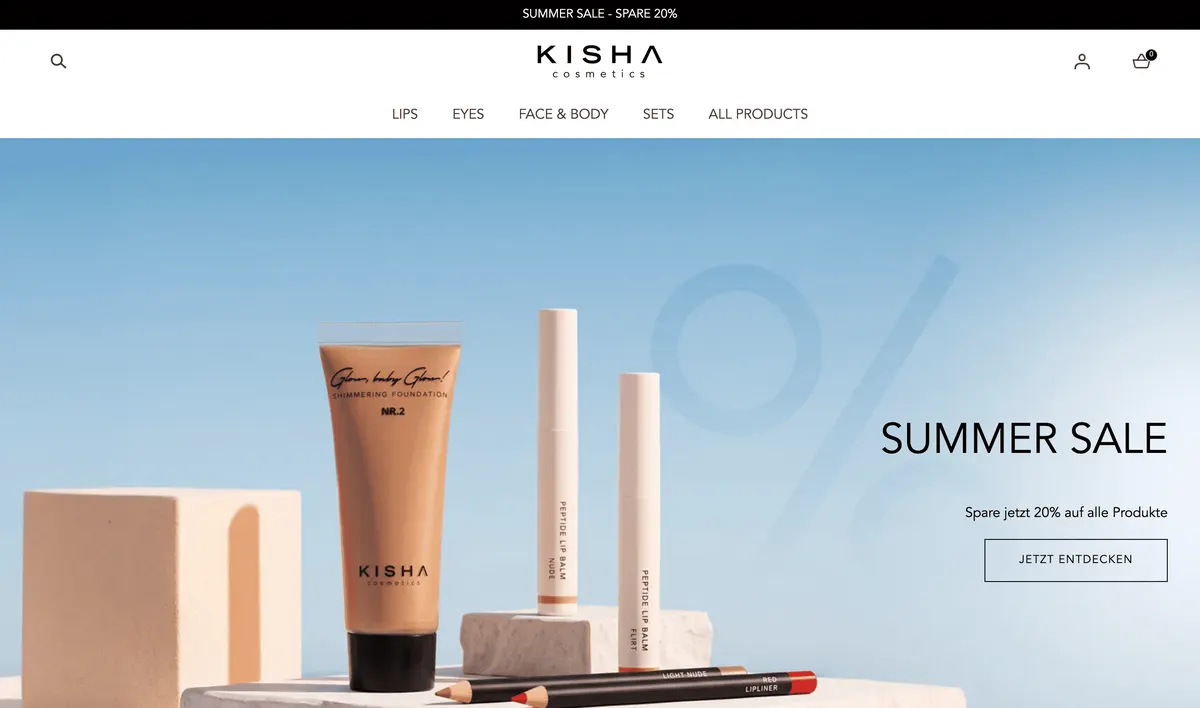 KISHA Cosmetics — Shop von futrlab