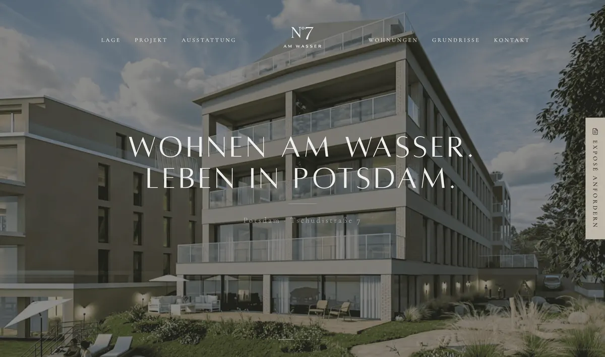 N°7 am Wasser — Projekt-Website von futrlab